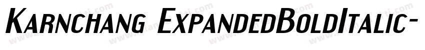 Karnchang ExpandedBoldItalic字体转换
